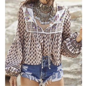 Auguste OPEN-ROAD BOHO BLOUSE Sz 6